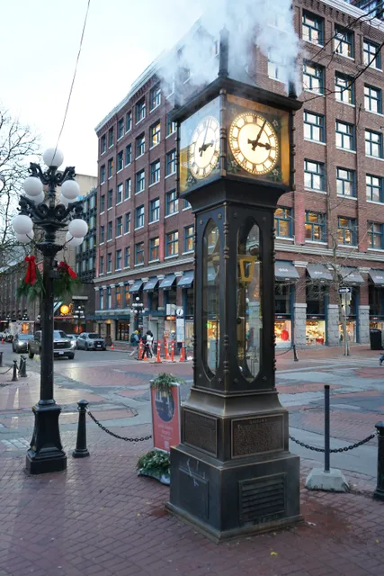 Picture of the gastown steamclock in downtown vancouver
