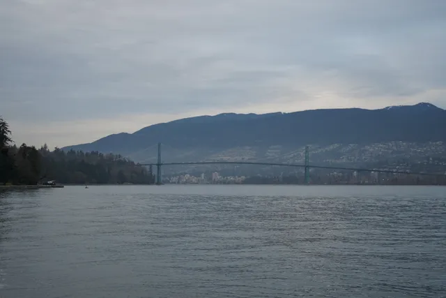 Lions Gate Bridge Vancouver seen from Stanley Park