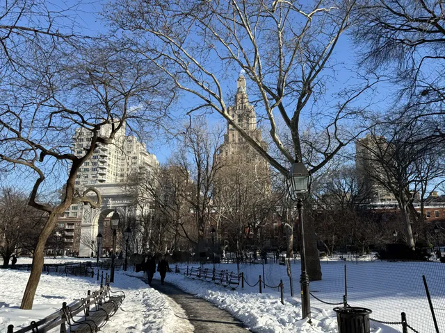 Washington Square Park after Winter Storm Fern
